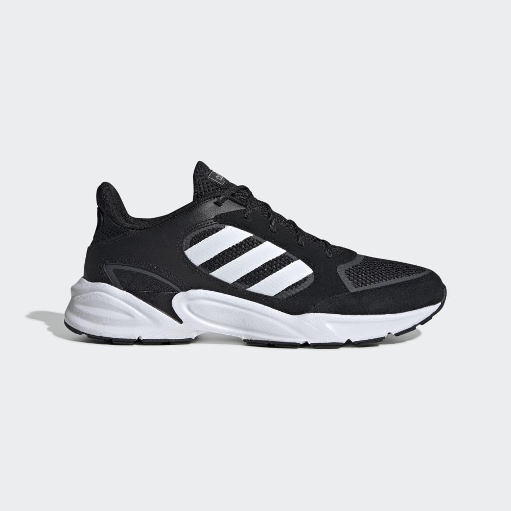 Adidasi Alergare Adidas 90s Valasion Barbati Romania - Negrii/Albi/Gri EE9892